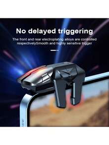 2pcs Game Trigger Buttons; Suitable For Most Smartphones And Applicable For Various Shooting Games. Made Of ABS And Alloy, Ergonomic. Long Service Life, Sturdy And Responsive. Can Withstand Over 2 Million Clicks, Easy To Use And Highly Sensitive.