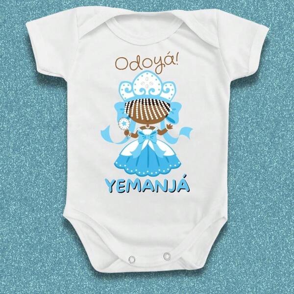 Body Roupa Para Bebê Orixás Yemanjá Candomblé Umbanda