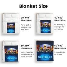 1pc Game Cartoon Print Flannel Blanket, Soft Polyester Fiber Blanket, Suitable For All Seasons, Comfortable Bed Sheets, Sofas, Camping, Travel, Office Essentials, Perfect Holiday Gifts, Couple Gifts, Multiple Sizes To Choose From, Pet Friendly Home Decoration, Party Decoration, Lightweight And Durable Design, Modern Style, Pet Owner's Choice - 彩色 - 查看 3
