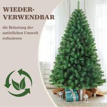 Artificial Christmas Tree 180cm Tall With 900 Branches, Dense PVC Needles, Stable Metal Base And Includes String Lights. - 綠色 - 查看 7