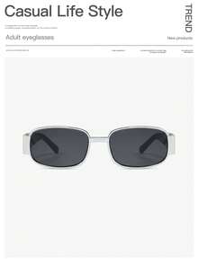 1 PC Men's Classic,Business Rectangle Frame Fashion Glasses For Beach Party - Multicolor - View 5