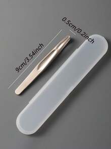 新款不锈钢胡须修剪镊子，女士眉毛专用精密小镊子，礼盒包装，情人节礼物 - 彩色 - 查看 4