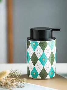 1pc Vintage Geometric Pattern Pump Foam Bottle, Multi-Purpose Dispenser Bottle For Home, Bathroom, Kitchen, High-Quality Printed Foaming Bottle For Shower Gel, Shampoo, Hand Wash, Desk, Ins Style Pump Bottle, Can Be Used For Dish Soap, Conditioner, Travel Size, Large Capacity Foaming Dispenser, Dorm & Student Essentials, Home Decor Bottle, Practical Gift, Fits Afternoon Tea Tableware, Kitchen & Bathroom Organization, Multiple Styles Available, Easy Pumping, Fine Bubbles, - Multicolor - View 7