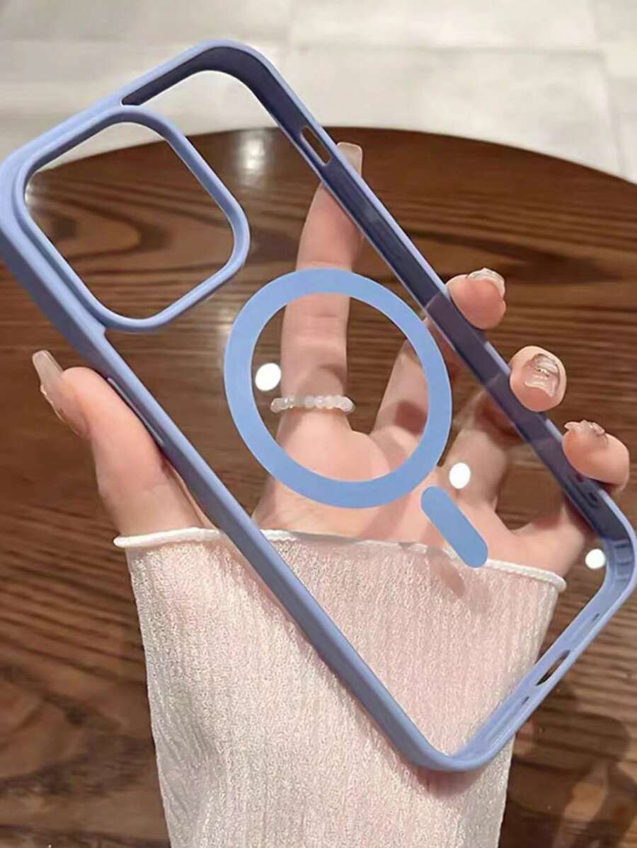 Casing Ponsel Magnetik Transparan Biru, Kompatibel dengan iPhone 16/15/14/13/12/11 Pro/Plus/Max/Mini/7/8/SE/16e/7P/X/XR/XsMax, Pelindung Anti Guncangan, Kompatibel dengan S25 Ultra/S24 Ultra/S23 FE/S22+ Hadiah Paskah Musim Semi - Puncak Biru Jauh - View 1