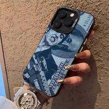 Funda para iPhone con diseño de mono y estrellas: una funda protectora caprichosa con diseño 3D y elementos festivos, compatible con iPhone 11/12/13/14/15/16/17 Pro. Resistente a golpes, diseño creativo pintado a mano, ideal como regalo para novia, impermeable, anticaídas y resistente a arañazos. - Negro - Ver 3