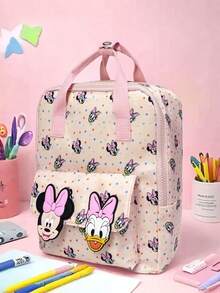 Cartoon Print Multifunctional Fashion Casual Cute School Bag Student Backpack Outing Travel School Bag - 彩色 - 查看 3