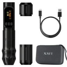 XNET 1 Set Sage Pro Wireless Tattoo Machine Kit, Includes Tattoo Needles, 20pcs Mixed Tattoo Needles, Brushless Motor, 1300mAh Battery, Suitable For Tattoo Artists And Beginners - Black - View 10