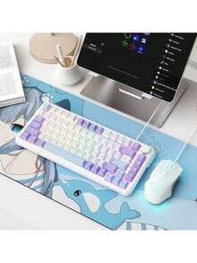 AJAZZ AK820 键盘鼠标套装 - 有线键盘鼠标套装，带 RGB 灯光，电竞游戏键盘鼠标套装，办公键盘鼠标套装。机械键盘/游戏鼠标/游戏鼠标垫套装，有线三合一游戏办公礼品，圣诞礼物，RGB 灯光，音量旋钮 AJ52/AK820 - AJAZZ 官方正品 - 查看 10