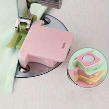 1pc Magnetic Sewing Guide - Non-Slip Fabric Protector, Strong Magnet And Durable Plastic For Precise Sewing & Splicing - 粉色 - 查看 1