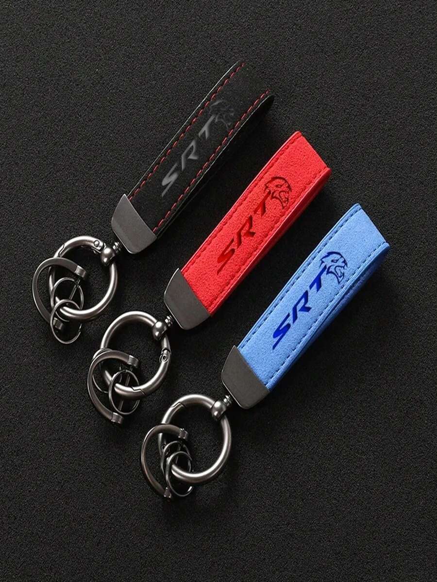 绒面革汽车钥匙扣，商务礼品，带Logo钥匙圈配件，适用于道奇Ram 1500、Dart、SRT 4/6/8/10、Journey等车型。 - 均碼 - 查看 1