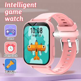 Nuevo reloj inteligente para niños con pantalla de alta definición, equipado con cámara frontal, linterna, juegos integrados, capacidad de batería de 300m, calculadora, modo deportivo, correa de colores, ¡el mejor regalo para los niños!