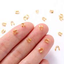 1 Pack (About 500Pcs) U-Shaped Buckle, Small Horseshoe Clasp, Handcrafted Jewelry Accessories, DIY Bracelet Necklace End Buckles - 彩色 - 查看 7