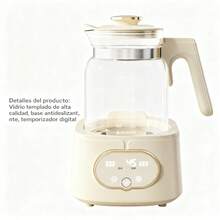 Máquina reguladora de temperatura para leche 600W 120-127V 60Hz, 1200ml 1.3kg con cesta especial, control preciso dual función calentar preparar leche diario - por defecto - Ver 3