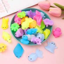 6/12/24/36个麻糬软萌玩具套装 - 柔软可爱，是派对礼物、课堂奖励、复活节彩蛋填充物、儿童解压玩具、捏捏乐、迷你解压软萌玩具以及圣诞礼物的理想之选 - 款式颜色随机 - 彩色 - 查看 6