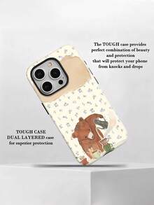 Funda para teléfono Bear Coffee Time, compatible con fundas ,  17,  16 Pro Max,  15 Pro Max,  13 y  12. Fabricada en TPU, es resistente a caídas, al desgaste y cómoda de sostener. Un regalo ideal para familiares, amigos, seres queridos, novios/novias y para Navidad. - Blanco - Ver 4