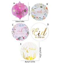 40/50/80/100 miếng dán chữ Eid Mubarak, thích hợp để tự làm nhãn gói quà tặng cho bữa tiệc Eid. - Nhiều màu - Xem 10