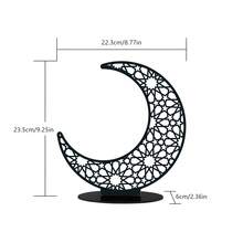 زينة هلال أكريليك أسود، مناسبة لحفلات عيد الفطر، ويمكن استخدامها لديكور حفلات العطلات والهدايا المناسبة للمناسبات - متعدد الألوان - مشاهدة 2