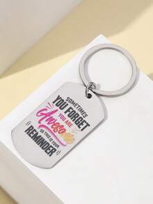 1Pc Fun Inspiration Gift Keychain - You Are Enough Keychain, Reminder Keychain, Men's And Women's Inspiration Gifts Valentine's Day Car Accessories Bag Charm School Letter Cute Goth Y2k - Multicolor - View 17