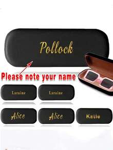 1pc Custom Name PU Leather Glasses Case, Personalized Sunglasses Case, Customized Glasses Case Hard Shell, Customizable Eye Glasses Case,Eye Glass Cases Men Hard, Cute Glasses Case