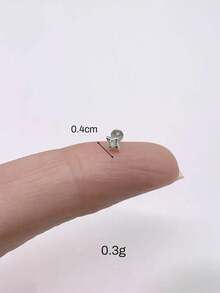 1pc 925 Sterling Silver Star Stud Earrings, Women's Earrings, Flat Ear Cartilage Studs, Suitable For Daily Wear, Wedding, Party, Engagement, Christmas Gift, Exquisite Jewelry - Silver - View 9