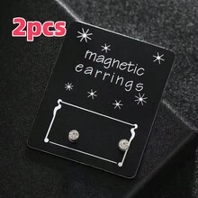 6 Pairs Of Ear Decorations With Silver Inlaid With White Diamonds Of 3/4/5mm. From Daily Elegance To Eye-Catching At Parties, These Multi-Sized Diamond Ear Decorations Are Perfect As Holiday Gifts. - Multicolor - View 13