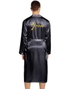 Groom Wedding Morning Robe Spring And Autumn Long Style Home Large Size Cardigan Sleeping Robe Bathroom Decor Summer Back To School