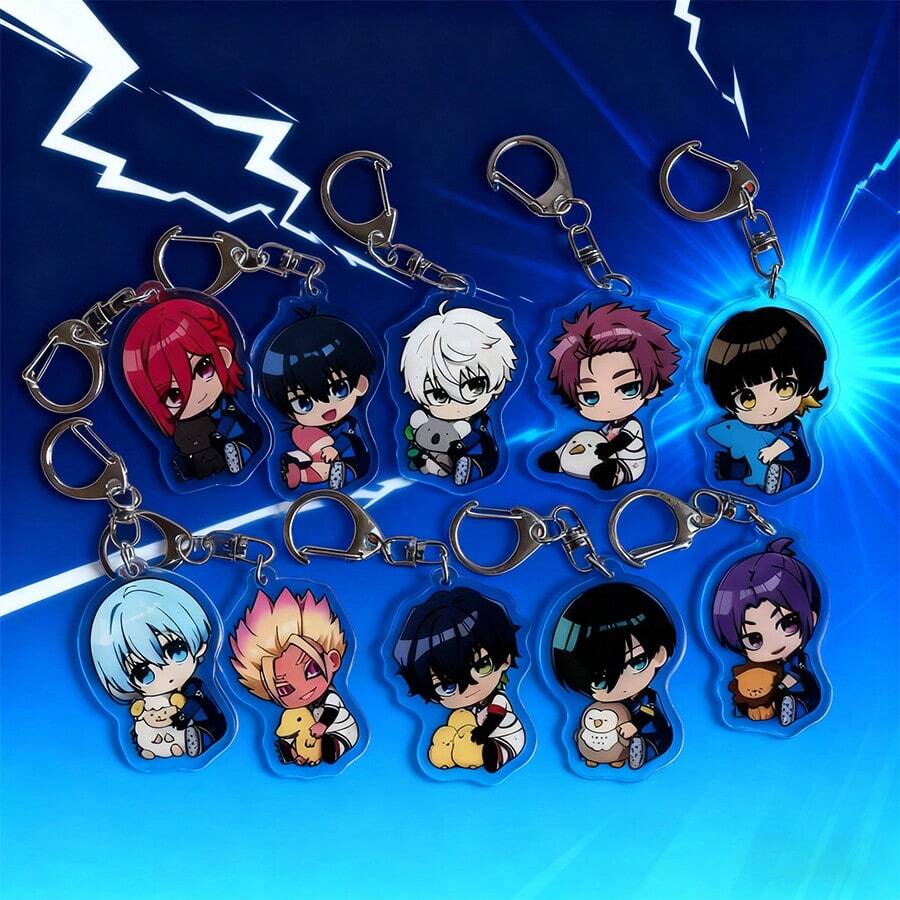 Móc khóa acrylic màu xanh dương mới năm 2025, phụ kiện anime, tượng acrylic Chisaki Leopard Akuma - Quà tặng ngày lễ, quà sinh nhật, quà tặng cho người hâm mộ - Nhiều màu - Xem 1