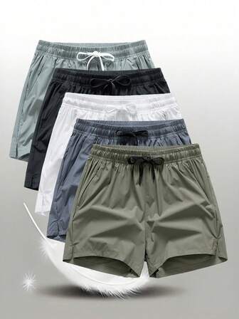 Men's Sports Ice Silk Shorts, Running Training Fitness Bermuda Shorts, Unisex Outdoor Beach Pants