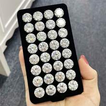 10-5.0 Carat D Color VVS1 Moissanite Round Brilliant Cut Loose Diamond - White - View 11