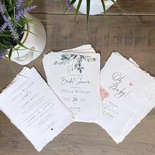 25pcs 300gsm Watercolor Paper, Rough/Textured Handmade Cotton Paper, White Textured Paper - White - View 3