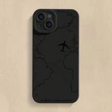 Reise-inspirierte Flugzeugroute Desian Handyhülle für iPhone 15 14 11 12 13 16 Pro Max Mini 7 8 Plus X XR XS Max 16E SE Weiche Hülle - Kleinblau - Übersicht 1