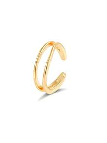 1Pc 14K Gold Filled Toe Rings For Women Simple Open Band Toe Ring Hawaiian Summer Beach Daisy Flower CZ Love Knot Thin Foot Jewelry Set Gold Tone Adjustable - Gold - View 8