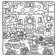 40页乡村朋友成人涂色书 - 204克厚实不透明纸 | 线条清晰，易于涂色，DIY艺术放松相册，适合作为文具、学习用品，是送给女孩、情人节、新年等节日的绝佳礼物 - Cozy Village Friends - 查看 11