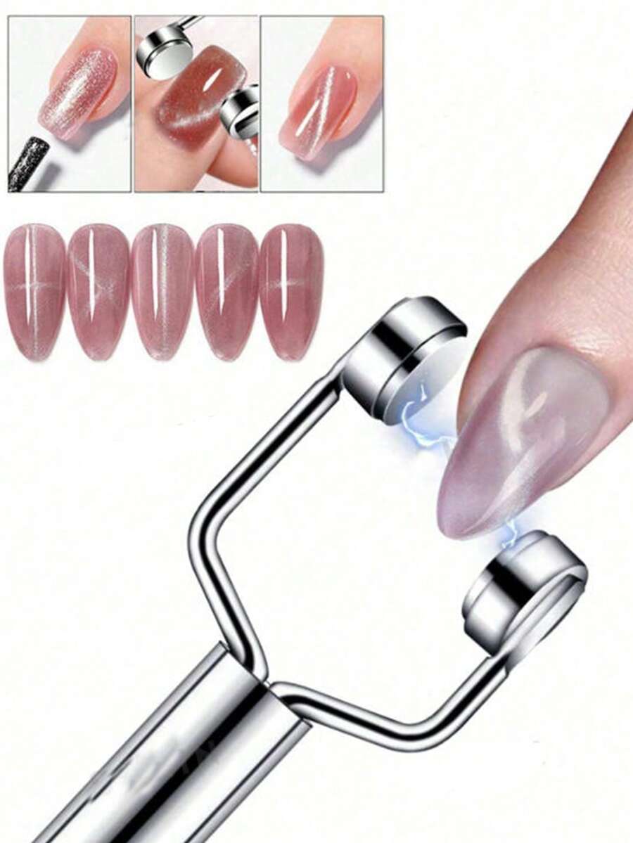 3 In 1 Y-Shaped Cat Eye Nail Gel Magnet, Multi-Function UV Gel Polish Nail Art Tools Magnetic Sticks For Home Salon Nail Art Tools DIY - Multicolor - View 1