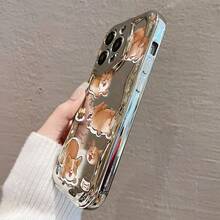 可愛いコーギーデザイン 電鋳防摔スマホケース for  17promax,16pro,15plus/14/13/12/11 衝撃吸収 保護機能付き ファッションable スマホアクセサリー 軽量 持ちやすい スマホカバー 犬好き必見 スタイリッシュ 保護ケー - シルバー - チェックする 6
