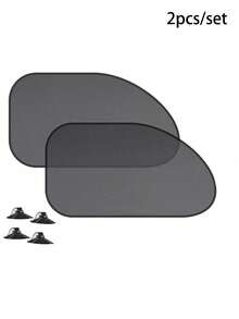 2pcs Baby Car Sunshade Mesh Curtains, Front & Back Window Covers Sunshade, Anti-Mosquito
