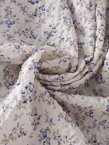 2件套女童碎花开衫+荷叶边长袖裤舒适家居服套装，春秋季 - 彩色 - 查看 6