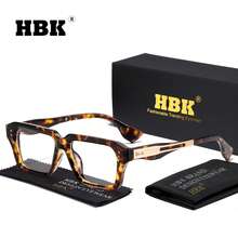 HBK 男士商务光学眼镜金属镜腿方形日常装饰眼镜框男女商务、摄影道具和礼品 - K40549 - 查看 33