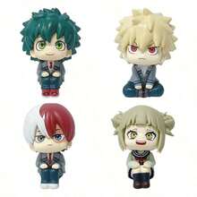 My Hero Deku, Bakugou, Izuku, Todoroki, Momo Sakamoto Big Head Sitting Series Action Anime Model Statue, Desktop Decor, PC Case Ornament, Home Decor, Small Gift, Halloween, Christmas Gift - 彩色 - 查看 10