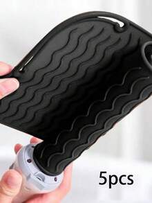 Larger Size Silicone Heat Resistant Mat For Curling Irons, 5Pcs/3Pcs/1pc Flat Irons, Hair Straightener And Other Hair Styling Tools, Portable Hot Tools Pad Cover For Travel Vanity Salon - Multicolor - View 16