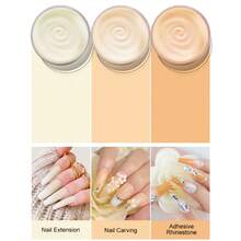 LIMEGIRL 超硬亚克力美甲粉 - 4盎司/120克 专业亚克力美甲粉 大容量装 或用于亚克力美甲艺术 3D法式美甲 延长甲 雕刻 - 米色 - 查看 3