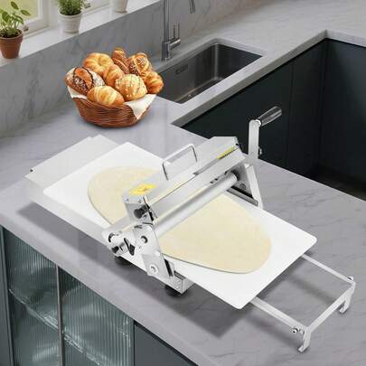 SENDERPICK Manual Dough Roller Dough Sheeter Adjustable Thickness Dough Sheeter