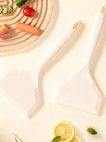 White Silicone Tamagoyaki Spatula, Non-Stick Pancake Spatula, Suitable For Frying Eggs, Cookies, Omelets, Fish, Burgers - White - View 3