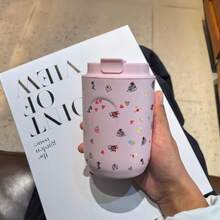 400毫升玻璃杯，高端咖啡杯，可定制贴纸图案，奢华牛奶杯，冬季暖身杯，抹茶杯。两用保温杯，专为女性设计，适合居家、办公、学校、聚会、旅行、露营等场合，也可作为礼物赠送。 - 彩色 - 查看 8