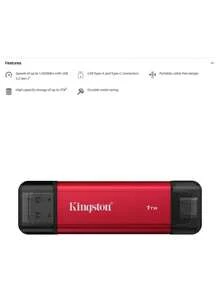 KINGSTON A型外置硬盘即插即用 金士顿紧凑便携型 - 紅色 - 查看 5