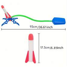 2 sets de cohetes de juguete interactivos para lanzar al aire libre, juguetes de cohetes por etapas, regalo de cumpleaños, regalo de Año Nuevo, juguetes antiestrés - Multicolor - Ver 2