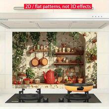 1 miếng dán tường nhà bếp chống dầu - Miếng dán PVC tự dính hình cửa sổ phong cảnh đồng quê (Bình hoa, Cà chua) - Thích hợp cho gia đình, quán cà phê, nhà hàng - Dễ dán và bóc, Chống ẩm, Nghệ thuật trang trí tường cho quán cà phê, Thiết kế cổ điển, Vinyl bền, Giấy dán tường bóc và dán, Trang trí nhà cửa, 2D phẳng - Nhiều màu - Xem 12