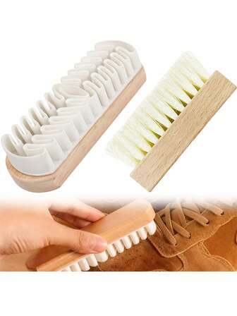 Suede Leather Cleaning Brush Set Multi-Purpose Rubber Scrub Brush Ideal For Suede And Nubuck Shoes, Boots, Sofas, And Handbags