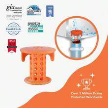 Revolutionary - Protector de Drenaje para Fregadero, colector de Pelo, colador, Color Naranja - Naranja - Ver 8