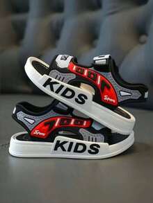 Children's Sandals, Summer Beach Shoes, Soft Sole, Chinese Style For Toddler Boys - Red - View 6